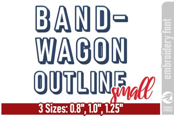 Bandwagon Outline Embroidery Font – S Review