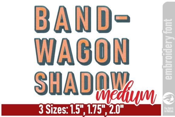 Bandwagon Shadow Embroidery Font – M: A Designer’s Review for Personalized Gifts