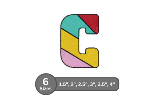 Candy Stripe Alphabet -C Review for Real Embroidery Projects