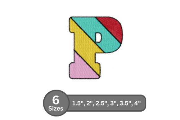 Candy Stripe Alphabet - P: A Designer’s Review for Small Business Embroidery