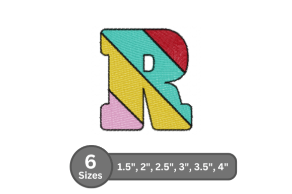 Candy Stripe Alphabet - R: A Designer’s Take for Boutique Apparel