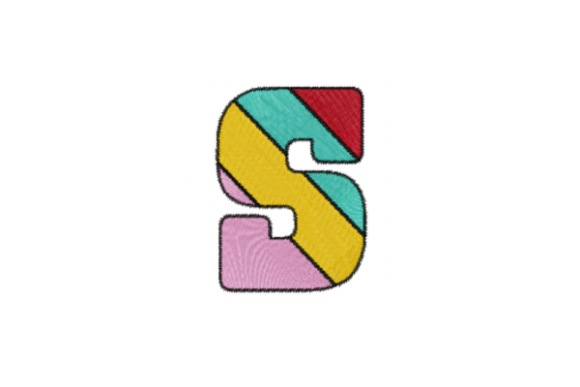 Candy Stripe Alphabet - S: A Designer’s Review for Business Embroidery