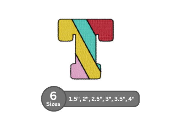 Candy Stripe Alphabet - T: A Sweet Touch for Personalized Gifts
