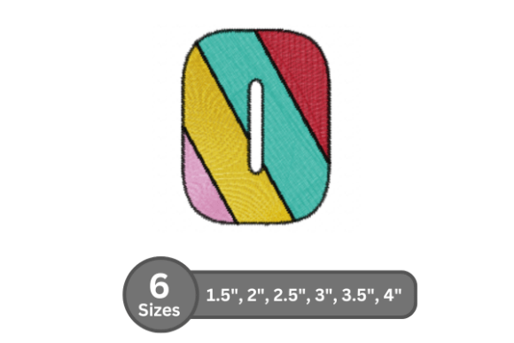 Candy Stripe Number -0: A Sweet Addition for Etsy Embroidery Sellers