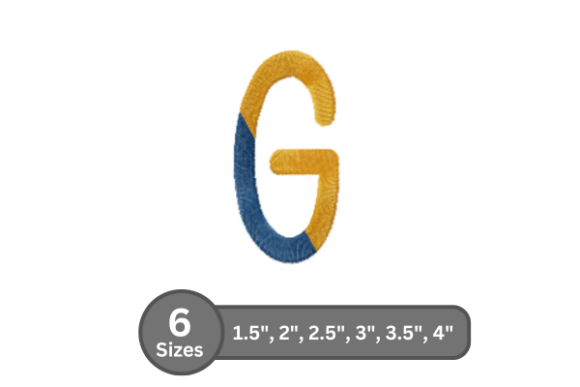 Chalk Split Alphabet - G: A Designer’s Review for Boutique Sweatshirt Embroidery