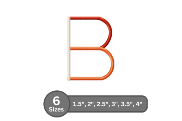 Color Bar Alphabet -B: A Vibrant Choice for Business Embroidery