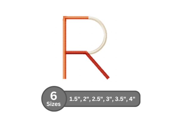 Color Bar Alphabet -R