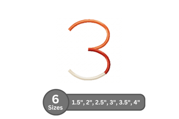 Color Bar Number -3: A Craft Fair-Ready Embroidery Font?