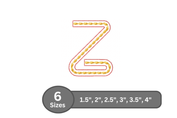 Rope Twist Alphabet - Z: A Stylish Choice for Etsy Embroidery Sellers