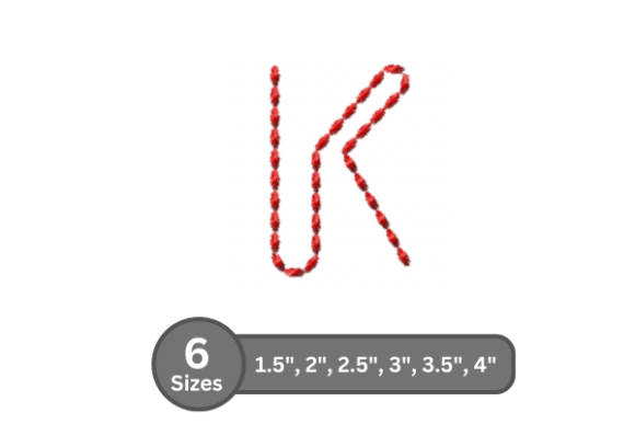 Soft Cord Alphabet -K: A Designer’s Review for Boutique Sweatshirt Embroidery